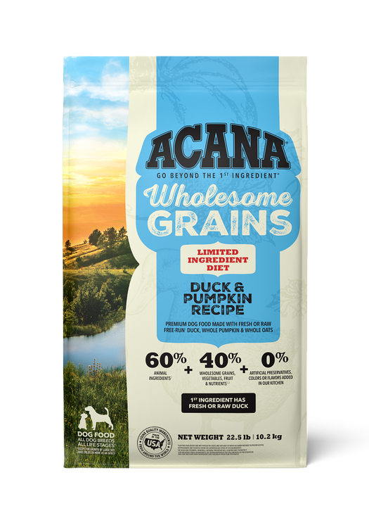 Wholesome Grains, Duck & Pumpkin Recipe, Limited Ingredient Diet